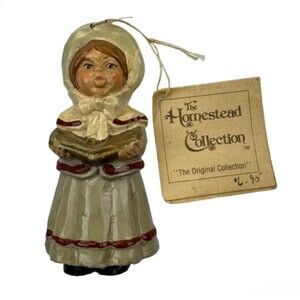 Vintage Homestead Collection Caroler Ornament Ike & Sandy Spillman w/ Tag Folk